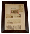 FRAMED SCRAPBOOK PAGE WITH 8 CDV SIZED IMAGES FROM 26TH MASSACHUSETTS & LATER COLORED TROOPS OFFICER WILLIAM J. WILEY