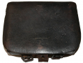 CLASSIC CONFEDERATE INFANTRY CARTRIDGE BOX IN VERY GOOD CONDITION - WITH INITIALS "WVT"