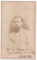 WONDERFUL INK SIGNED CDV OF 46TH NORTH CAROLINA COLONEL & STATESMAN