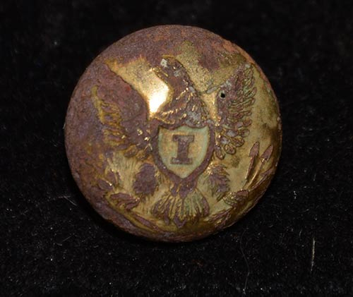 UNION EAGLE “I” CUFF BUTTON RECOVERED AT 2ND CORPS CAMP IN TANEYTOWN – GETTYSBURG CAMPAIGN