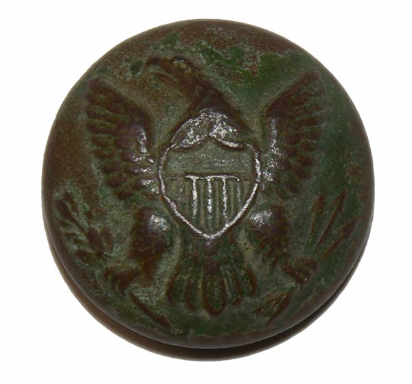 UNION EAGLE COAT BUTTON RECOVERED AT 2ND CORPS CAMP IN TANEYTOWN – GETTYSBURG CAMPAIGN