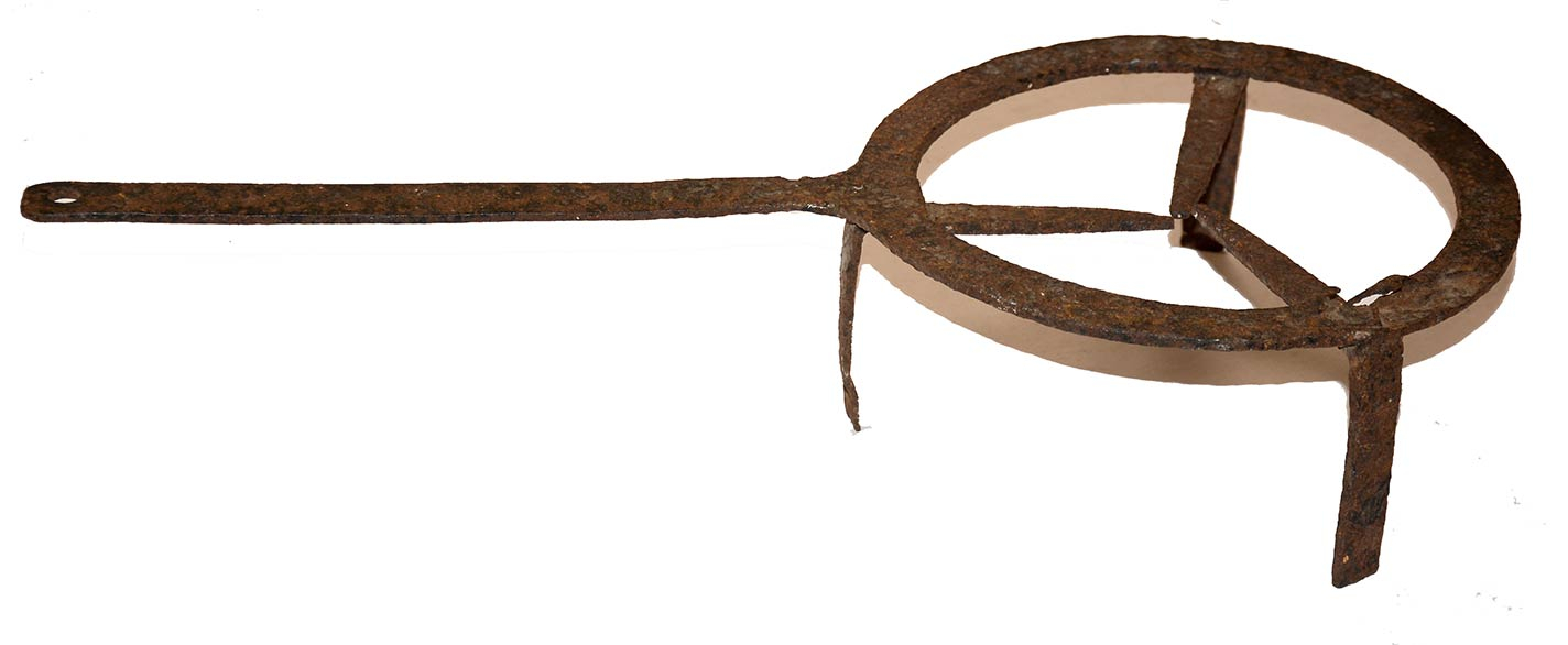 18TH CENTURY HAND FORGED IRON TRIVET