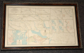 VERY NICELY FRAMED MAP FROM OFFICIAL RECORDS 