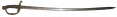IMPORT NON-REGULATION FOOT OFFICER’S SWORD WITH UNUSUAL QUILL BACK BLADE