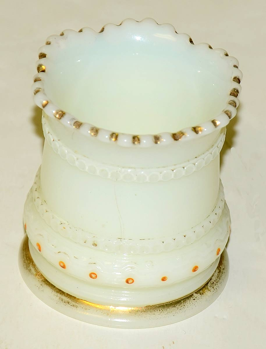 GETTYSBURG SOUVENIR CUSTARD GLASS TOOTHPICK HOLDER — Horse Soldier