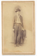 FULL STANDING VIEW OF A CONFEDERATE PRIVATE BY RICHMOND PHOTOGRAPHER