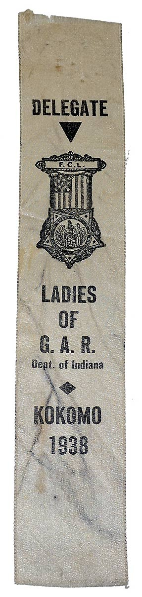 LADIES OF G.A.R. RIBBON – KOKOMO, 1938