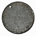 US CIVIL WAR IDENTITY DISC BELONGING TO 59TH MASSACHUSETTS SOLDIER WHO DIED OF DISEASE