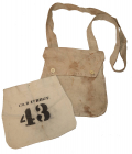 ORIGINAL LINEN CIVIL WAR STATE OF MASSACHUSETTS HAVERSACK WITH UNIT MARKED INTERIOR BAG