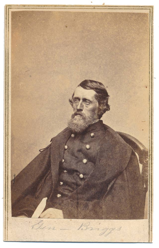 SEATED VIEW OF GENERAL HENRY SHAW BRIGGS WOUNDED AT FAIR OAKS