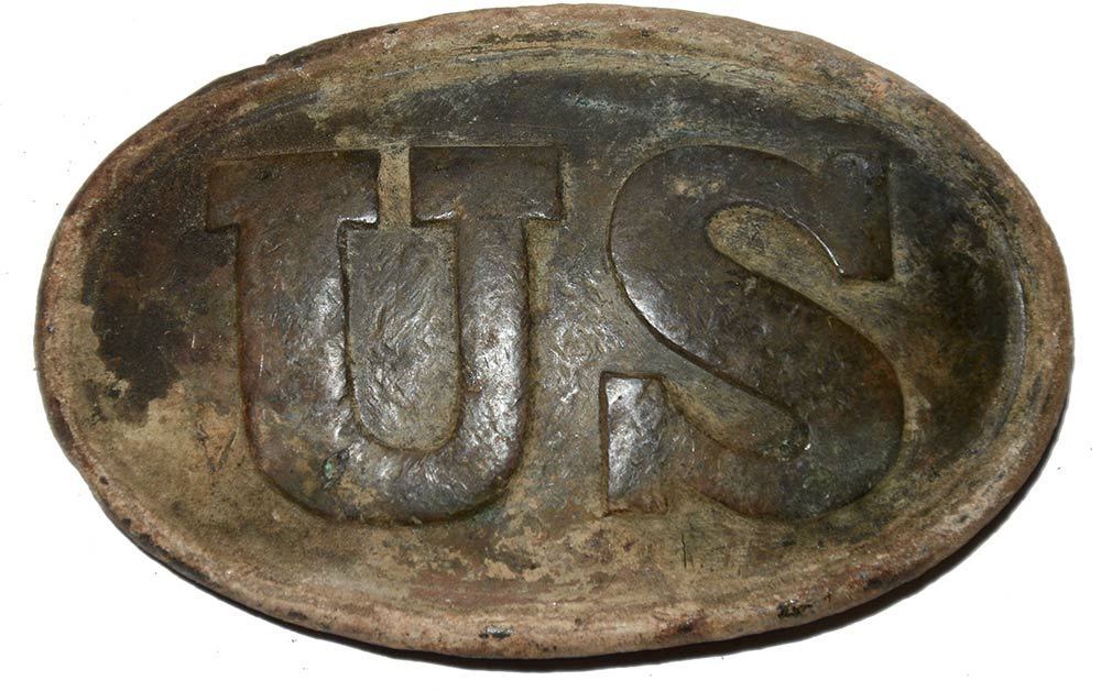 RELIC, PATTERN 1839 OVAL BELT PLATE DUG NEAR ORANGE, VA