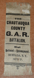 1897 CHAUTAUQUA COUNTY GAR BATTALION RIBBON