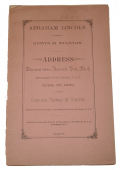 ABRAHAM LINCOLN AND EDWIN STANTON. ADDRESS DELIVERED BEFORE BURNSIDE POST, NO. 8, DEPARTMENT OF THE POTOMAC, G.A.R., APRIL 25, 1889