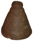 CRUDE “CONFEDERATE” CLAY INKWELL