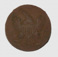 US GENERAL SERVICE EAGLE COAT BUTTON RECOVERED AT CULP’S HILL, GETTYSBURG – KEN BREAM COLLECTION