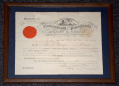 SIGNED COMMISSION FOR 2ND LT. JOHN T. ENSMINGER, 127TH PENNSYLVANIA