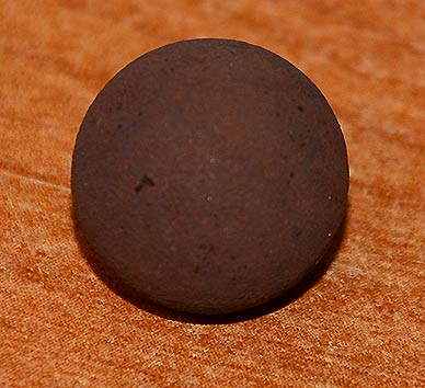 CADET / “BALL” BUTTON FOUND @ 2ND CORPS FIELD HOSPITAL, GETTYSBURG, BY DEAN THOMAS