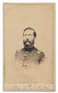 BUST VIEW CDV OF THRICE WOUNDED NEW HAMPSHIRE OFFICER, INCLUDING AT GETTYSBURG