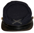 INDIAN WAR KEPI WITH CROSSED RIFLES AND NEW HAMPSIRE BUTTONS