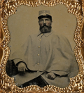 IMPOSING SOUTH CAROLINA OFFICER WITH CAP INSIGNIA AND CAPED OVERCOAT