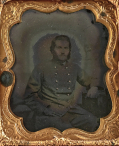 SIXTH PLATE AMBROTYPE OF CONFEDERATE SOLDIER IN MONITOR CASE
