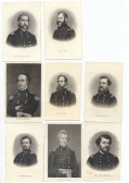 SELECTION OF CDV SIZED STEEL ENGRAVINGS OF UNION GENERALS 