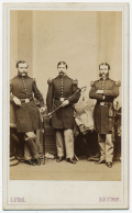FULL STANDING VIEW OF THREE COMPANY GRADE OFFICERS