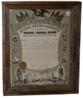FRAMED PERSONAL SOLDIER’S RECORD FOR 209TH PENNSYLVANIA SOLDIER WOUNDED AT FORT STEADMAN