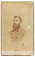 UNIDENTIFIED BUST VIEW OF A CONFEDERATE MAJOR WITH TINTED BRASS
