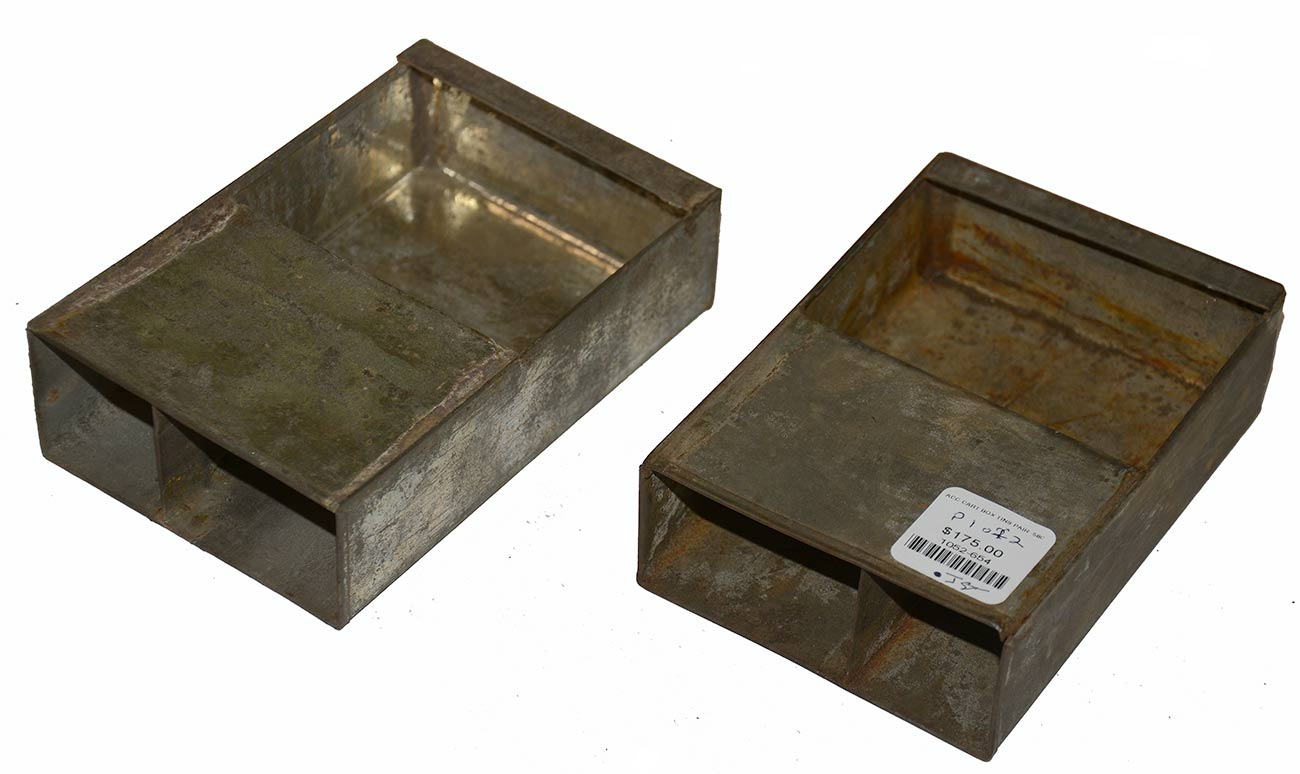 PAIR OF INFANTRY CARTRIDGE BOX TINS — Horse Soldier