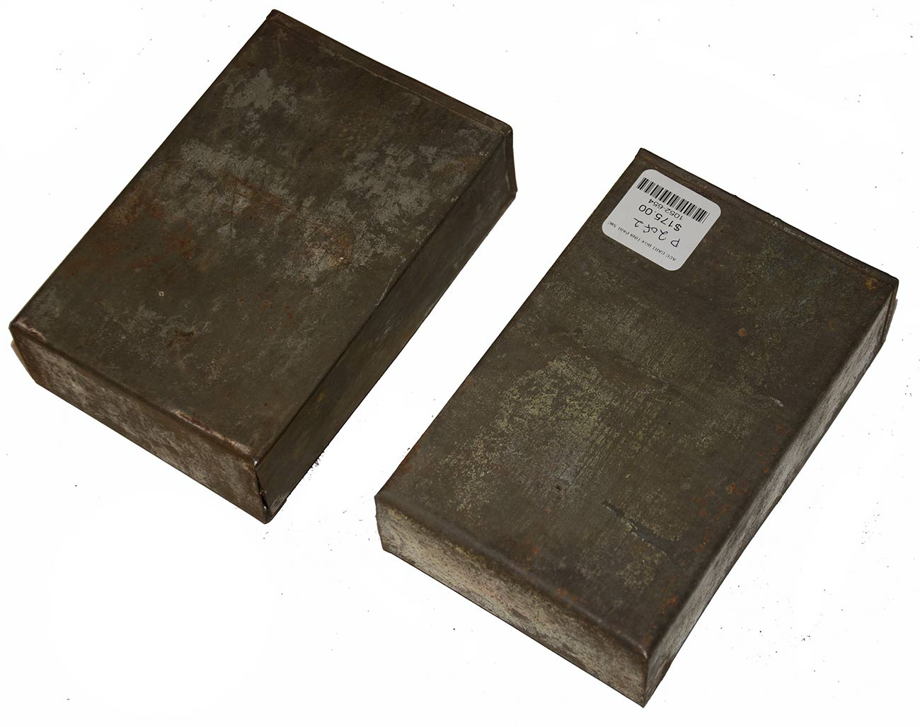 PAIR OF INFANTRY CARTRIDGE BOX TINS — Horse Soldier