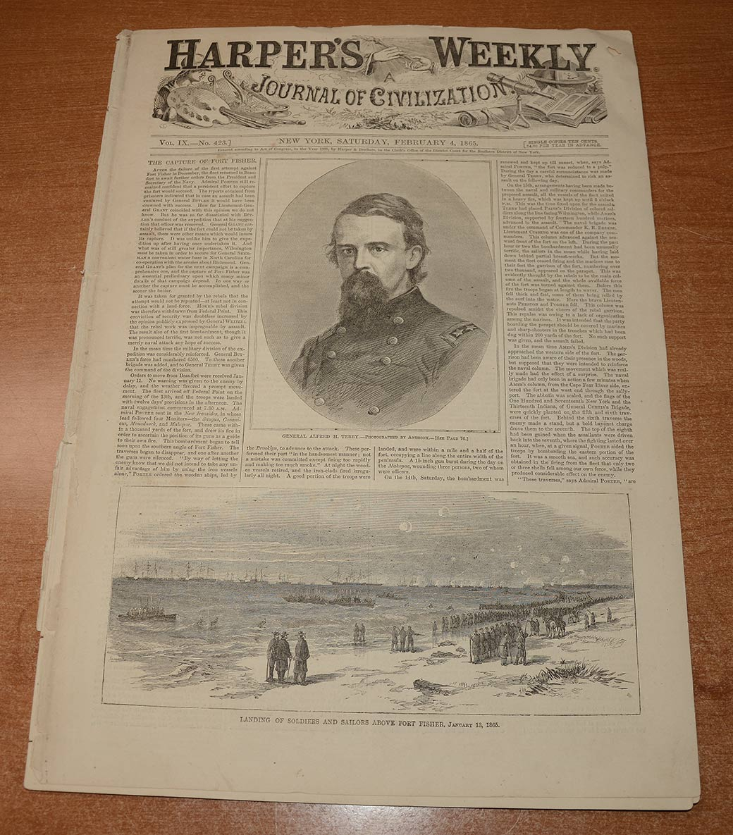 HARPER’S WEEKLY, NEW YORK, FEBRUARY 4, 1865 – FORT FISHER