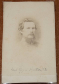 VERY NICE FRAMED RARE SALT PRINT CDV OF GENERAL EPPA HUNTON – ONLY KNOWN COPY