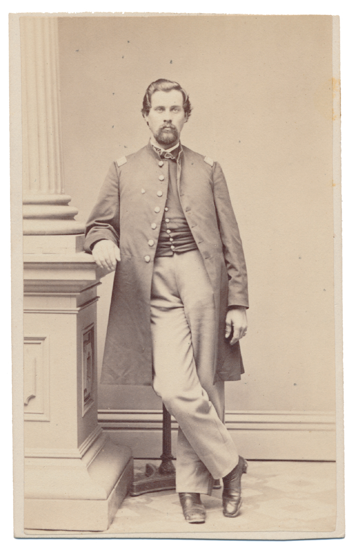 FULL STANDING VIEW OF 10TH MASSACHUSETTS SOLDIER WOUNDED AT SPOTSYLVANIA – EDWIN M. WHITNEY