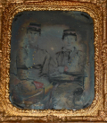 AMBROTYPE OF TWO CONFEDERATE ARTILLERYMEN BELIEVED TO BE VIRGINIANS