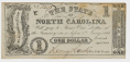 THE STATE OF NORTH CAROLINA $1 NOTE