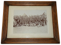 FRAMED 1898 CABINET CARD PHOTO OF COMPANY B, 1ST PENNSYLVANIA INFANTRY WITH NAMES