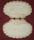 INVITATION TO THE 1876 LEE MONUMENT BALL AT THE GREENBRIER HOTEL AT WHITE SULPHER SPRINGS, WITH SMALL SIZED CDV OF GENERAL LEE ATTACHED
