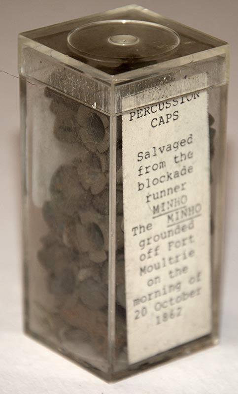 PERCUSSION CAPS RECOVERED FROM THE “MINHO”