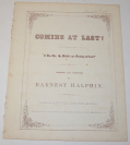1862 UNION SHEET MUSIC PUBLISHED IN BALTIMORE TITLED “COMING AT LAST!”