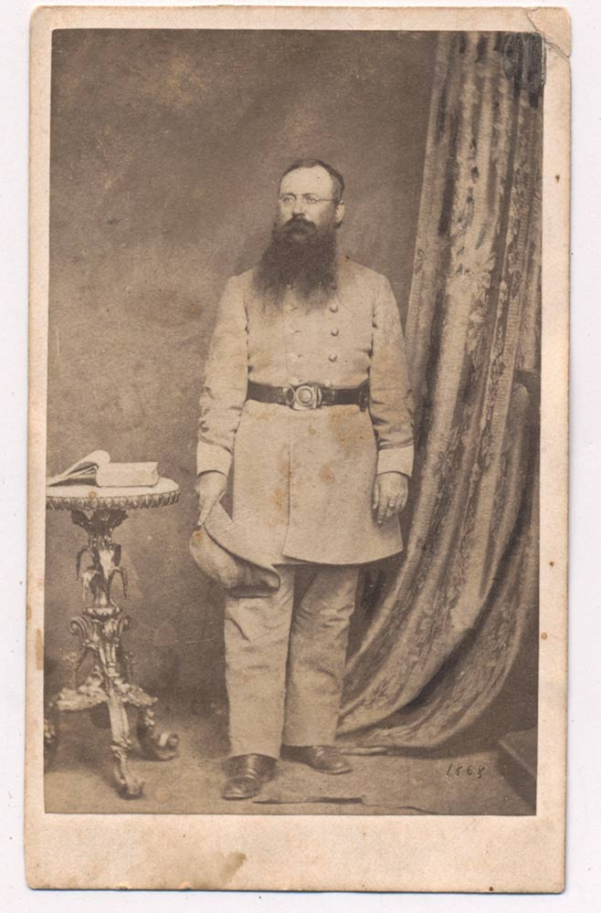 CDV OF UNIDENTIFIED CONFEDERATE OFFICER -- RICHMOND BACKMARK