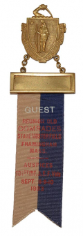 US WORLD WAR ONE VETERANS REUNION BADGE FOR THE 101ST US INFANTRY 