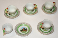 SET OF FIVE MINIATURE GETTYSBURG ETERNAL PEACE LIGHT SOUVENIR CUPS AND SAUCERS