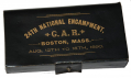 SOUVENIR CARTRIDGE BOX FOR THE 24TH NATIONAL ENCAMPMENT OF THE GAR – BOSTON 1890