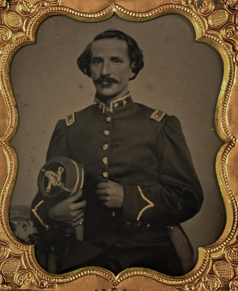 SCARCE TINTYPE OF GENERAL WILLIAM STARKE, LOUISIANA BRIGADE, KILLED IN ACTION AT ANTIETAM WHILE IN DIVISION COMMAND