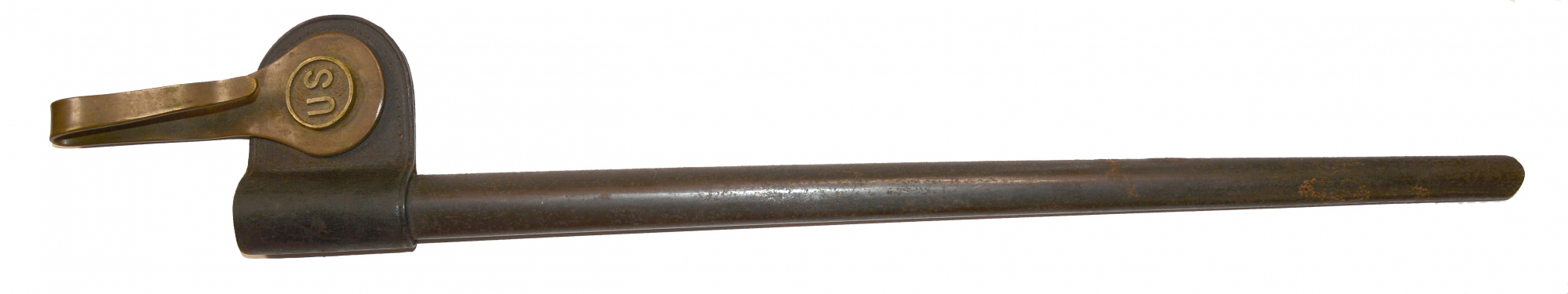 PATTERN 1885 METAL BAYONET SCABBARD & BRASS FROG ONLY 