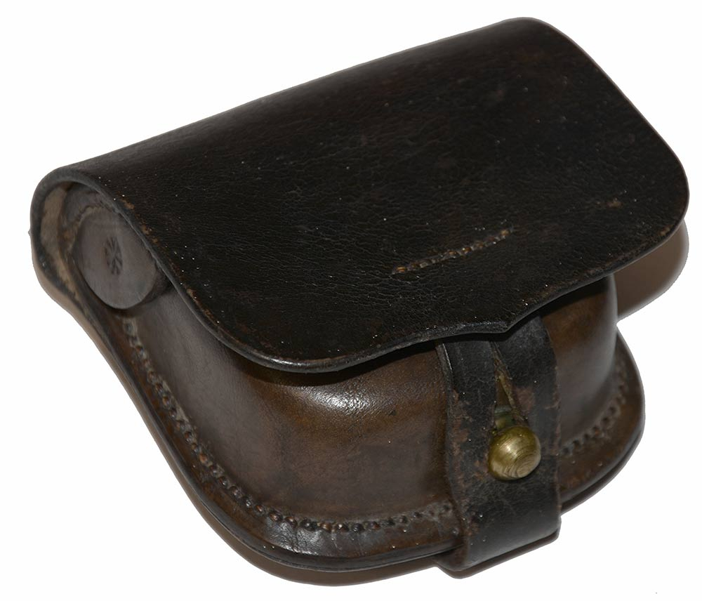 US EARLY CIVIL WAR LEATHER PERCUSSION CAP BOX