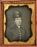 CONFEDERATE GENERAL LUNSFORD LINDSAY LOMAX AS A WEST POINT CADET IN DAGUERREOTYPE BY ANSON CA. 1854/55, EX-BILL TURNER COLLECTION