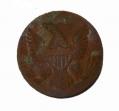 US GENERAL SERVICE EAGLE COAT BUTTON RECOVERED AT CULP’S HILL, GETTYSBURG – KEN BREAM COLLECTION