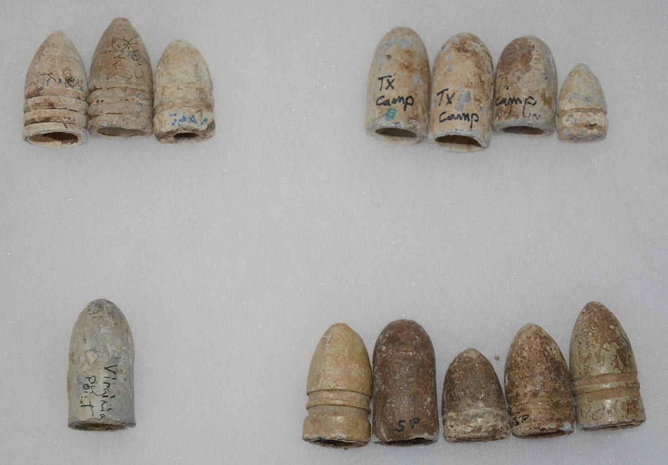COLLECTION OF CIVIL WAR BULLETS FROM FOUR SITES IN TEXAS